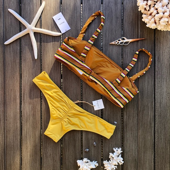 🌴🔆RVCA-BILLABONG-RETRO ROW SINCERELY J. BIKINI - Picture 9 of 12